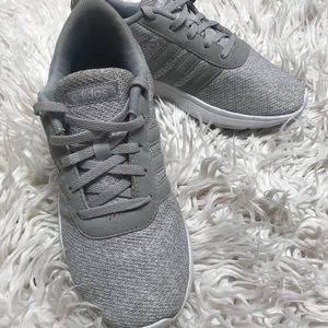 Gray knit Adidas sneakers